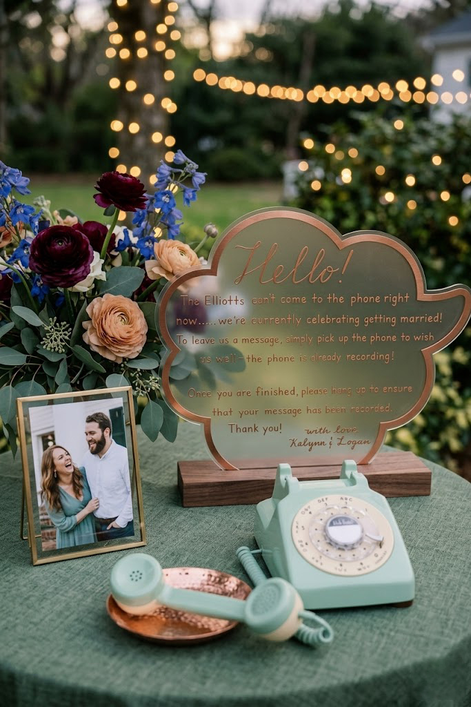 Guests recording video messages