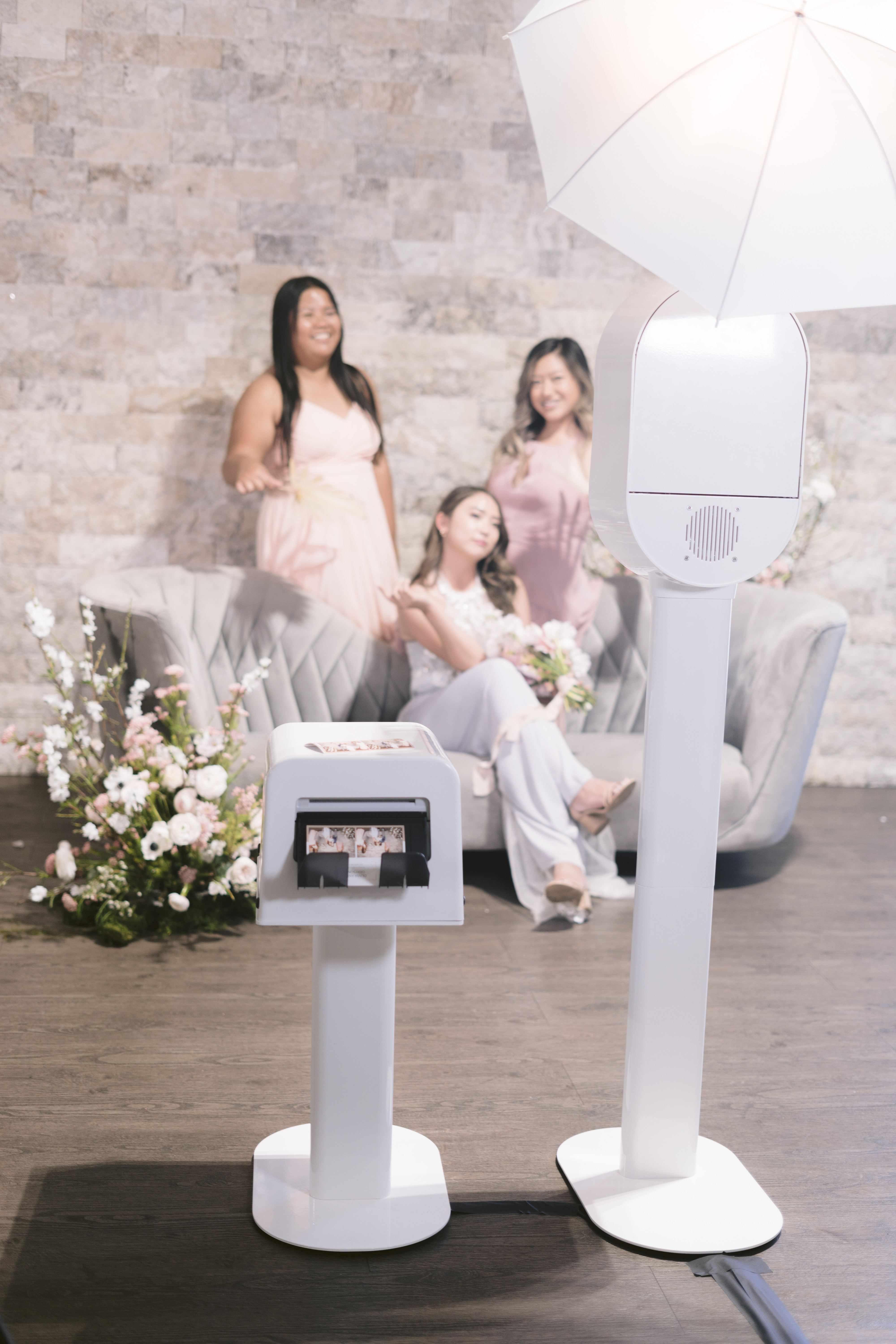 Guests at photo booth rental