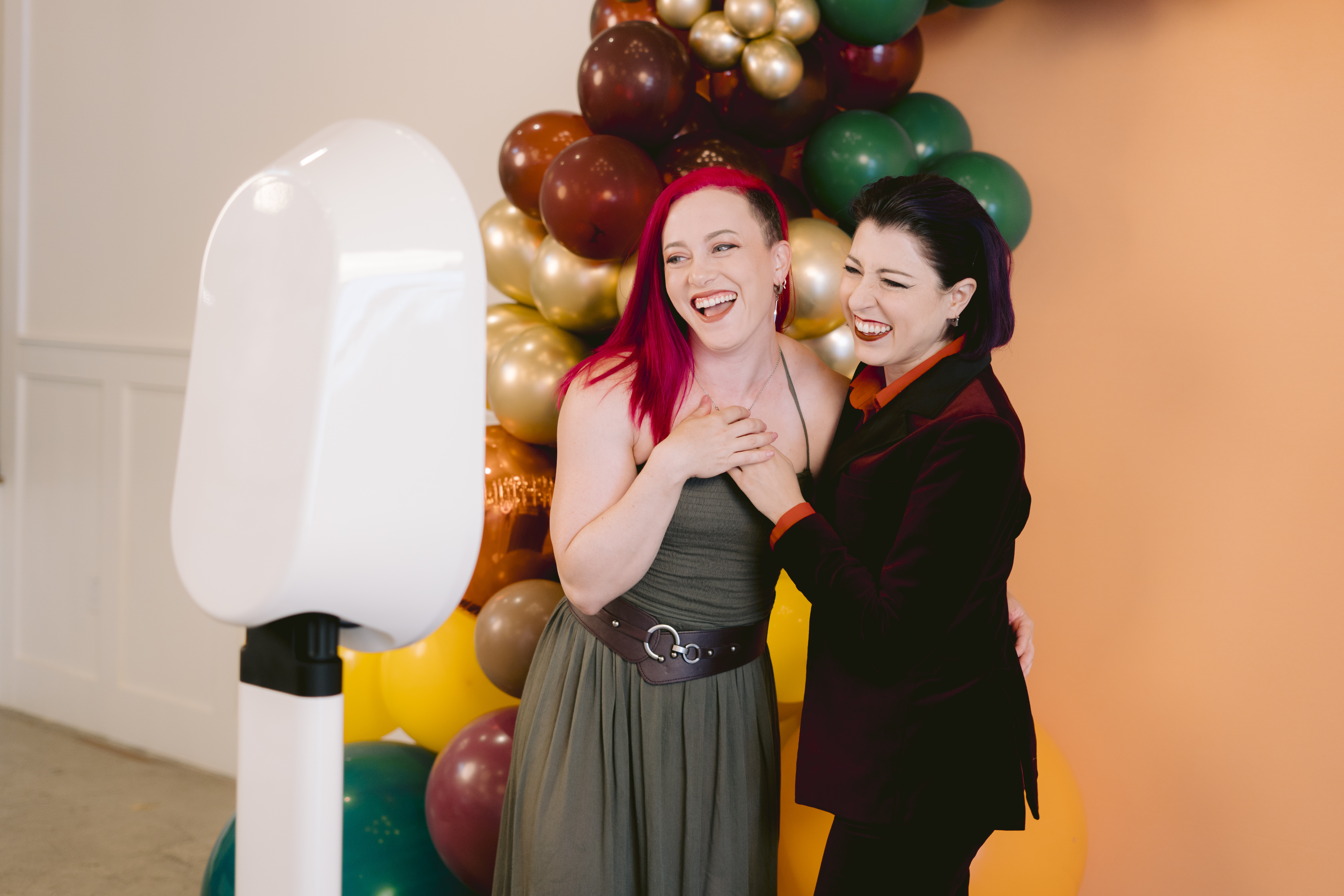 Guests enjoying photo booth rental at New Jersey event